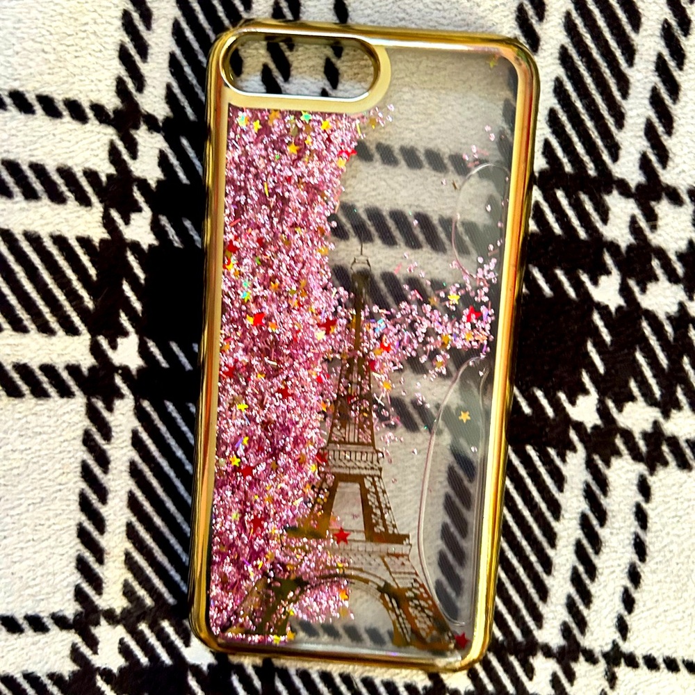 iphone 8+ jelly liquid glitter case